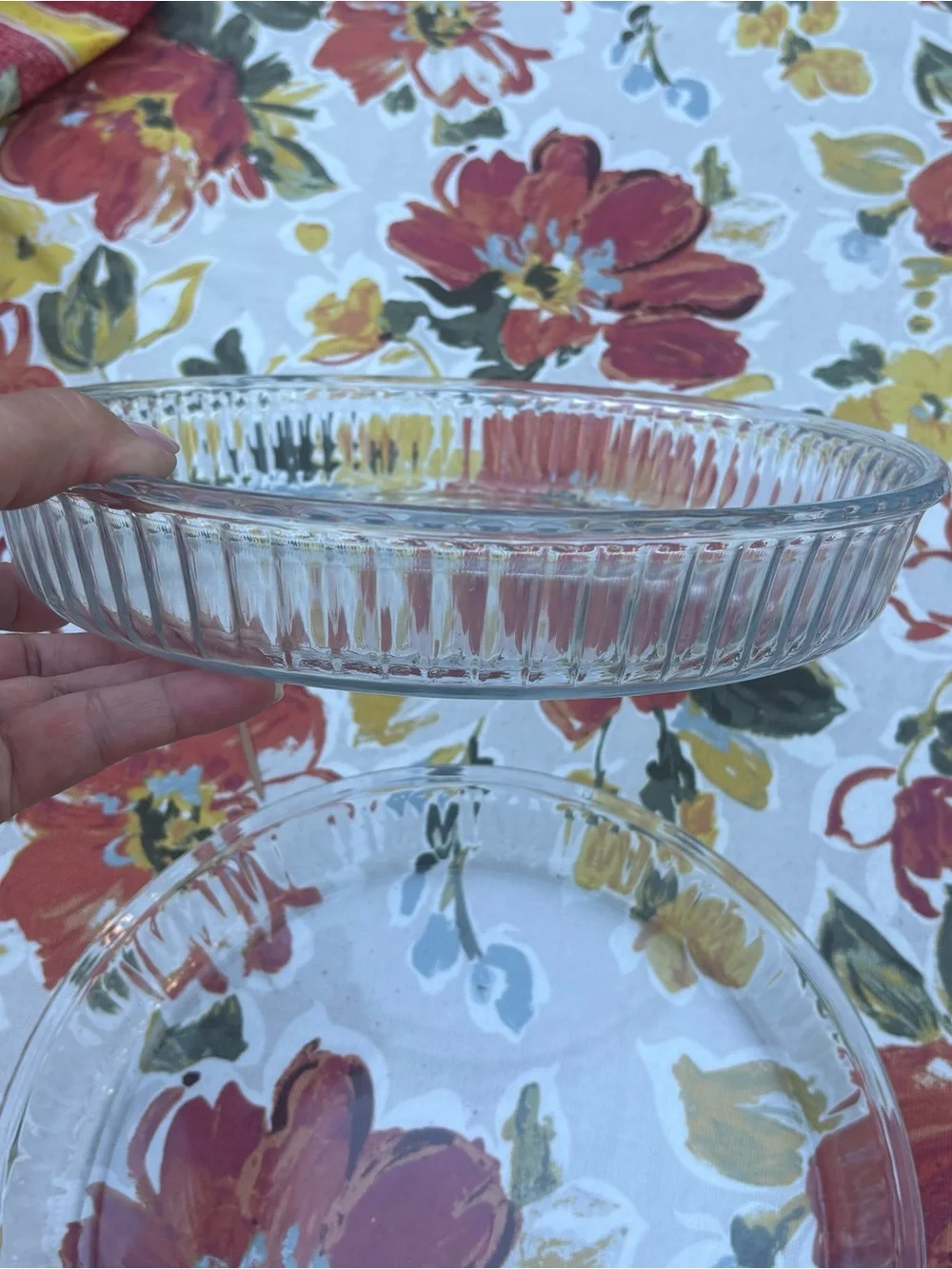 2 Borcam Round Clear Glass Tart Baking Dishes Pans